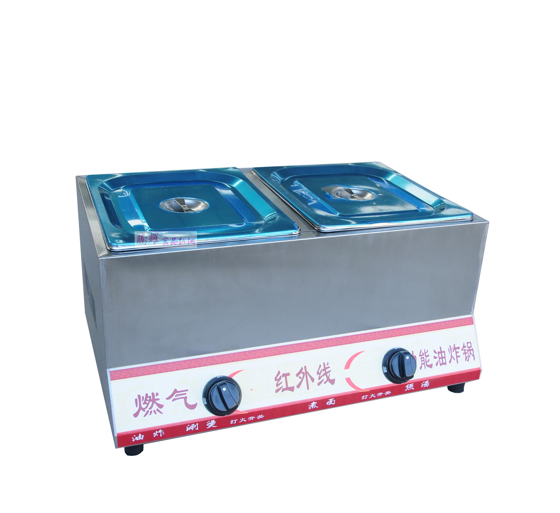 加厚雙缸燃?xì)庥驼ㄥ伾逃谜ㄓ蜅l油炸爐煤氣署塔專用油炸機(jī)炸薯條機(jī)