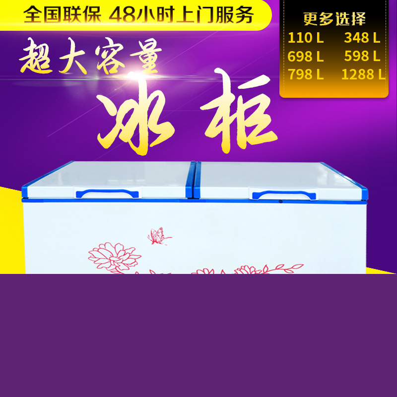 冰柜商用臥式冷藏冷凍單溫雙門頂開家用大冷柜大容量全銅管節(jié)能