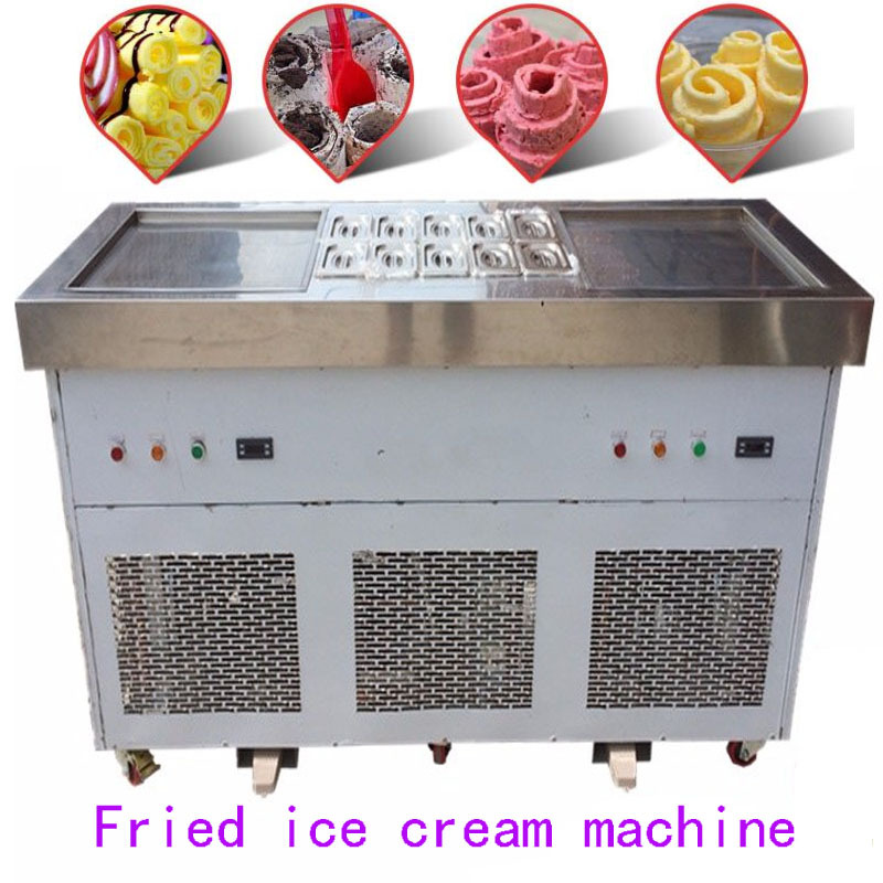 炒冰機(jī)廠家 商用雙方鍋 炒冰淇淋卷機(jī) Fried ice-cream machine