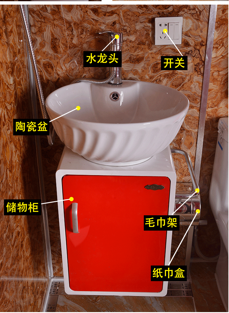 廠家直銷整體衛生間集成一體式衛浴淋浴房一體式衛浴賓館酒店醫院