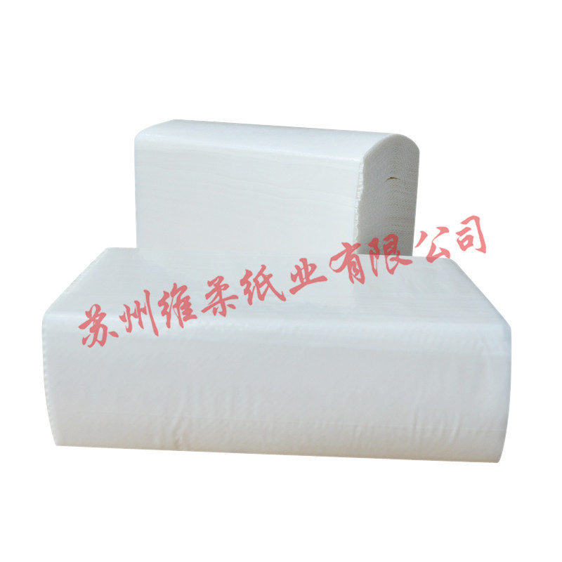 廠家熱銷 佳潔雅原木槳商用環(huán)保擦手紙 酒店商務三折擦手紙