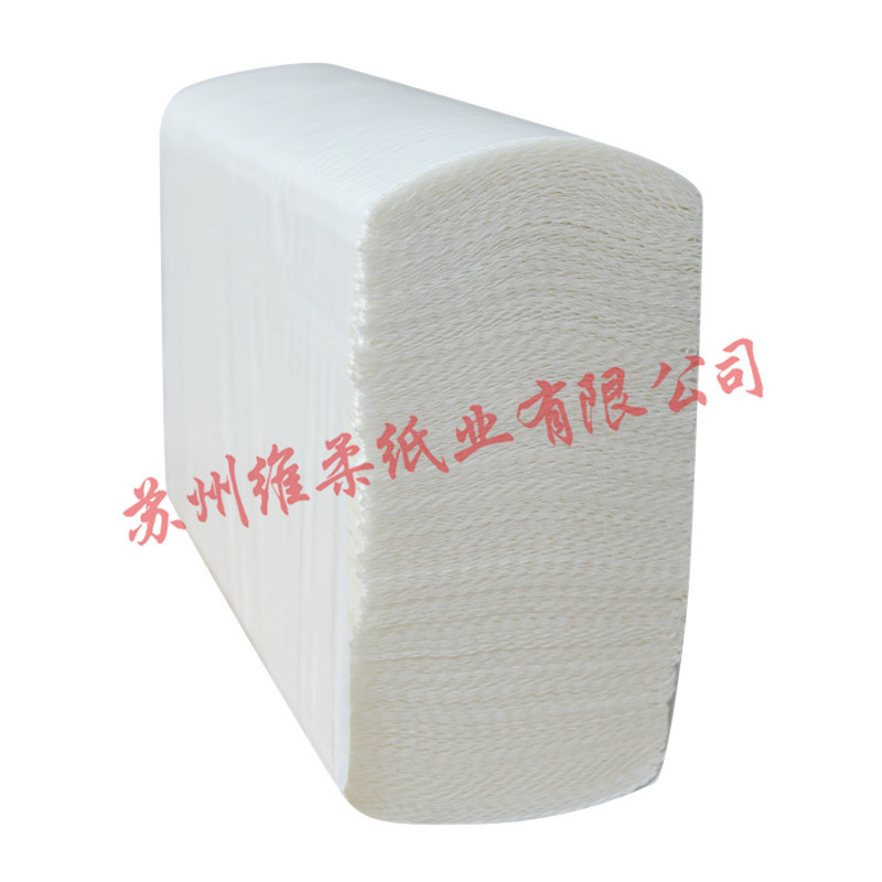 廠家熱銷 佳潔雅原木槳商用環(huán)保擦手紙 酒店商務三折擦手紙